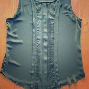 Ann Taylor Olive Green Blouse Medium